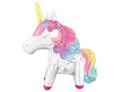 A Шар 3D (25"/64 см) Фигура, Единорог, Cпящий, 1 шт. в уп.