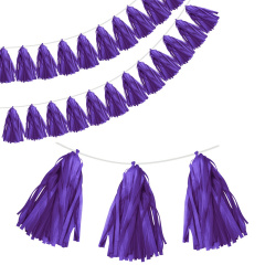 Гирлянда Тассел, Фиолетовый, 35*12 см, 12 листов.