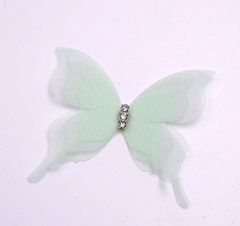 Бабочки декоративные, Мятный, 5 см, 10 шт.